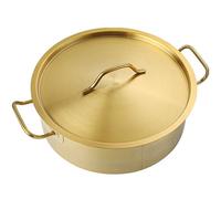 Questa pentola di Alta qualità da 7,8 Litri, Realizzata in Rame e Acciaio Inossidabile con Coperchio, è Una casseruola Versatile e capiente, Perfetta per Cucinare e Ideale per Chi AMA Cucina