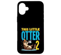 Questa piccola lontra è il 2 adorabile secondo compleanno Custodia per iPhone 16 Plus