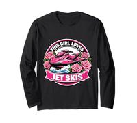 Questa Ragazza AMA Gli Amanti degli Sci d'Acqua da Donna Jetski PWC Watercraft Maglia a Manica