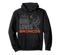 Questa Ragazza AMA i Broncos Felpa con Cappuccio