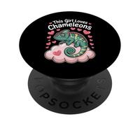Questa ragazza ama i camaleonti PopSockets PopGrip Adesivo