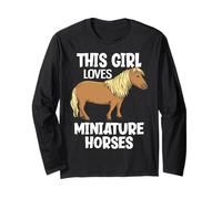 Questa Ragazza AMA i Cavalli in Miniatura Maglia a Manica