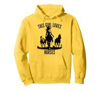 Questa Ragazza AMA i Cavalli per Cavalli e Pony amorevoli Cowgirls Felpa con Cappuccio