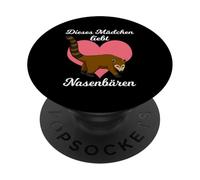 Questa ragazza ama il naso orsi carino animale PopSockets PopGrip Adesivo