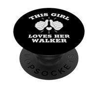 Questa ragazza ama il suo camminatore PopSockets PopGrip Adesivo