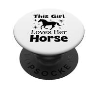 Questa ragazza ama il suo cavallo ama l'arte occidentale PopSockets PopGrip Adesivo