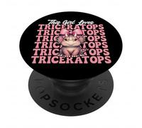 Questa ragazza ama il triceratopo, fiocco da civetta con dinosauro PopSockets PopGrip Adesivo