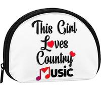 Questa ragazza ama la musica country donne e ragazze carino moda portamonete portafoglio borsa cambio portachiavi