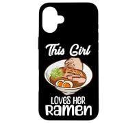 Questa ragazza ama la sua zuppa di noodle per amanti del cibo giapponese ramen Custodia per iPhone 16 Plus