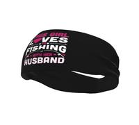 Questa ragazza ama pescare con suo marito Fasce per capelli per uomo e donna, antiscivolo, traspiranti, per palestra, basket, yoga