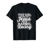 Questa ragazza corre su Gesù e Barrel Racing Maglietta