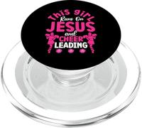 Questa ragazza corre su Gesù e cheerleader divertente cheerleader PopSockets PopGrip per MagSafe