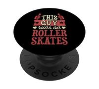 Questa ragazza corre sui pattini a rotelle PopSockets PopGrip Adesivo