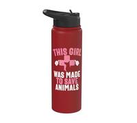 Questa Ragazza è stata creata per salvare Animali Veterinario Stainless Steel Insulated Water Bottle