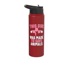 Questa Ragazza è stata creata per salvare Animali Veterinario Stainless Steel Insulated Water Bottle