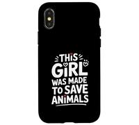 Questa ragazza è stata fatta per salvare il cuore degli animali Custodia per iPhone X/XS