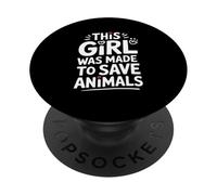 Questa ragazza è stata fatta per salvare il cuore degli animali PopSockets PopGrip Adesivo
