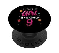 Questa ragazza è ufficialmente 9 anni compleanno ragazze nove PopSockets PopGrip Adesivo