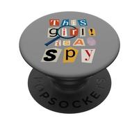 Questa ragazza è una spia divertente detective costume agente segreto PopSockets PopGrip Adesivo