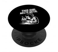 Questa ragazza scioglie il potere di saldatura del metallo PopSockets PopGrip Adesivo