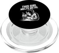 Questa ragazza scioglie il potere di saldatura del metallo PopSockets PopGrip per MagSafe