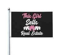 Questa ragazza vende immobili, bandiera da esterno da 3x5 piedi con occhiello