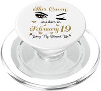Questa regina è nata il 19 febbraio Vivendo la mia vita benedetta PopSockets PopGrip per MagSafe