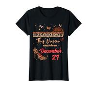 Questa Regina è Nata Il 21 Dicembre Brown Sugar Birthday Maglietta