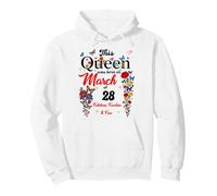 Questa Regina è Nata Il 28 Marzo 28 Marzo Felpa con Cappuccio