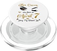 Questa regina è nata il 7 aprile Vivendo la mia vita benedetta PopSockets PopGrip per MagSafe