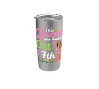 Questa regina è nata il 7 ottobre Happy Birthday To Me You Bicchiere termico in acciaio inox doppia parete