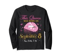Questa Regina è Nata l'8 Settembre 8 Settembre Compleanno Maglia a Manica