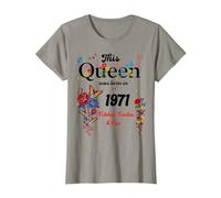 Questa Regina è Nata nel 1971 Compleanno delle Donne delle Ragazze Maglietta