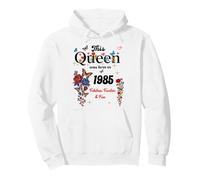 Questa Regina è Nata nel 1985, Compleanno di Ragazze e Donne Felpa con Cappuccio