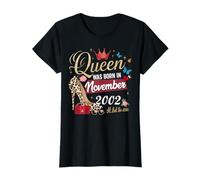 Questa Regina è Nata nel Novembre 2002 Novembre Compleanno Donne Maglietta