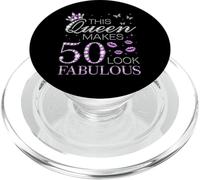 Questa regina fa apparire i 50 anni favolosi in stile viola per il 50° compleanno PopSockets PopGrip per MagSafe