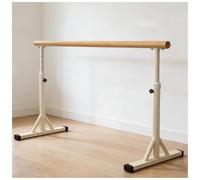 Questa Sbarra da Balletto Portatile e autoportante, Regolabile in 7 Altezze da 31,5 a 47,2 Pollici, è Realizzata in Legno massello e Offre Una Robusta Barra per Stretching, Ideale per bambin