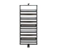 Questa scarpiera a 10 Ripiani, Girevole a 360°, è Un mobiletto Estraibile in Lega di Alluminio salvaspazio con Altezza Regolabile per ottimizzare Lo Spazio nell'armadio.