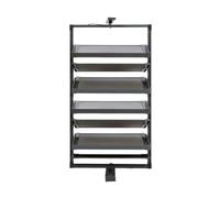 Questa scarpiera Girevole a 360° è Dotata di Un Design Estraibile a 7 Ripiani in Lega di Alluminio Regolabile in Altezza, Che Consente di Risparmiare Spazio e di accedere Facilmente alle Sca