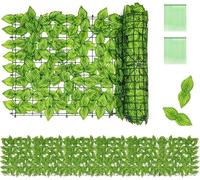 Questa siepe Artificiale di edera è Resistente ai Raggi UV Elevate e Basse.Non sbiadisce né Si deteriora nemmeno con Un utilizzo Riduce efficacemente Il Rumore Stradale