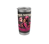 Questa sorella indossa la consapevolezza del cancro rosa Halloween Bicchiere termico in acciaio inox doppia parete