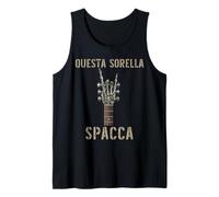 Questa Sorella Spacca Mano scheletrica Musica Rock Chitarra Canotta