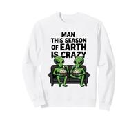 Questa Stagione della Terra è Crazy Aliens Popcorn Meme Felpa
