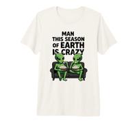 Questa Stagione della Terra è Crazy Aliens Popcorn Meme Maglietta Premium