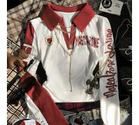 Questa T-shirt con colletto polo in stile retrò anni 2000 è perfetta per i festival musicali, la vita universitaria e gli spostamenti quotidiani. Casual, semplice e alla moda, è un regalo meraviglioso