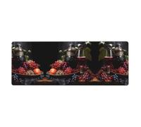 Questa tastiera e tappetino per mouse uva e vino, 30,5 x 80 cm, è progettata per computer, console, uffici ed è adatta anche per giochi e studio.