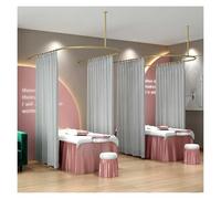 Questa Tenda divisoria a Forma di U per Salone di Bellezza, Tenda divisoria Semitrasparente per Ambienti, Adatta per Salone di Bellezza, Clinica, Camera da Letto condivisa (Grigio, 120x230 c