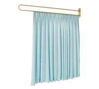 Questa Tenda divisoria per la Privacy, Tenda Semitrasparente a Forma di U per Ambienti, Tenda con Supporto Metallico a Parete per Salone di Bellezza, Clinica, Camera da Letto condivisa (Blu,