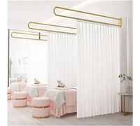 Questa Tenda divisoria per Salone di Bellezza, Kit di Supporto per Asta divisoria a U da Parete, Adatta per Salone di Bellezza, Clinica, Camera da Letto condivisa, Soggiorno, Sala da Pranzo