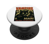 Questa volta il suo purrrsonal Vampire Cat Horror Dark Funny Night PopSockets PopGrip Adesivo